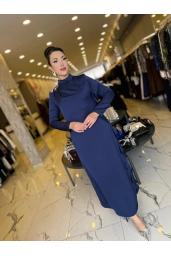 MATEKS-YANI FIRFIRLI ELBİSE LACİVERT