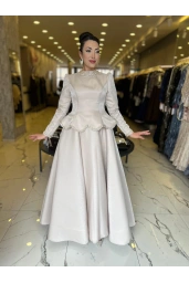 FERİHA-GÜLFEM KABARIK ABİYE BEJ