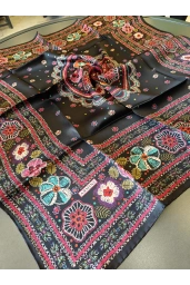 ARMİNE-% 100 İPEK EŞARP SİYAH