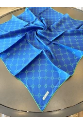 ARMİNE-% 100 İPEK EŞARP MAVİ