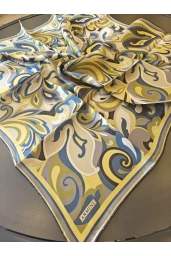 ARMİNE-%100 İPEK EŞARP MAVİ