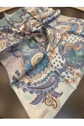 ARMİNE-%100 İPEK EŞARP MAVİ