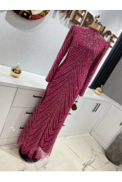 EMİNE GÜNGÖR-SURA ABİYE ELBİSE PEMBE