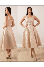 ESPENİCA-ETEĞİ KLOŞ ELBİSE GOLD