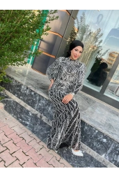 GAMZE ÖZKUL DİVA ABİYE SİYAH