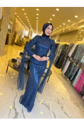 GAMZE ÖZKUL EFSUN ABİYE LACİVERT