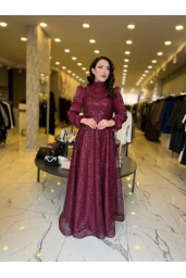 GAMZE ÖZKUL-İNCİ ABİYE BORDO