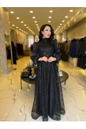 GAMZE ÖZKUL-İNCİ ABİYE SİYAH