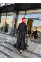 GAZELLA-CEKETİ DANTELLİ TAKIM SİYAH