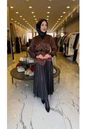 GAZELLA-PİLİSE ETEKLİ TAKIM SİYAH