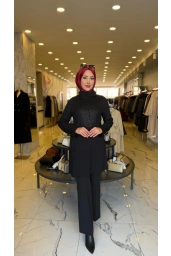 HAYA-DERİLİ MODAL TUNİK SİYAH