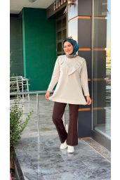 MAGAZİN-VOLANLI TRİKO BEJ