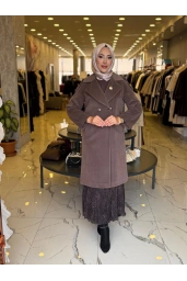 MATEKS-KOLLARI DÜĞME DETAYLI KAŞE KABAN KAHVE