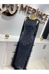 MAXWELA-PELERİNLİ İTHAL ELBİSE LACİVERT