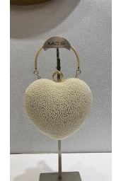 MERİHCE-İNCİLİ ABİYE ÇANTA EKRU