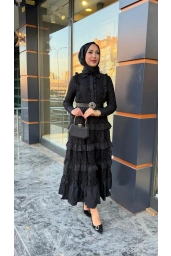 MERİHCE-İTHAL ELBİSE SİYAH