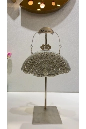 MERİHCE-TAŞLI ABİYE ÇANTA GÜMÜŞ