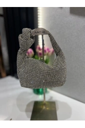 MERİHCE-TAŞLI ABİYE ÇANTA GÜMÜŞ