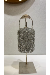 MERİHCE-TAŞLI ABİYE ÇANTA GÜMÜŞ