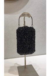 MERİHCE-TAŞLI ABİYE ÇANTA SİYAH