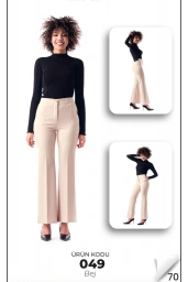 MODİVA-DÜZ PAÇA PANTOLON BEJ