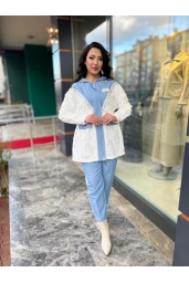 MY312-DANTELLİ AKSESUARLI TAKIM EKRU