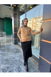 MY312-YARIM BALIKCI TRİKO KAZAK BEJ