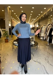 MY312-YARIM BALIKCI TRİKO KAZAK MAVİ