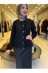 NİLİWİ-FIRFIRLI HIRKA SİYAH