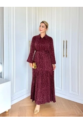 QASHE-KUPRA ELBİSE BORDO