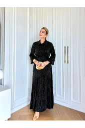 QASHE-KUPRA ELBİSE SİYAH