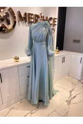 QRLİNE-JANJAN ELBİSE YEŞİL