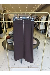 SENTEZ-ÖNÜ FERMUARLI ETEK KAHVE