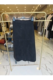 SENTEZ-SÜET PARÇALI ETEK SİYAH