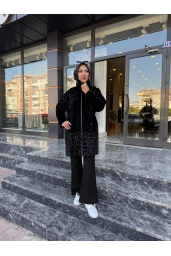 SOLİS-ANGORA NAKIŞLI KABAN SİYAH