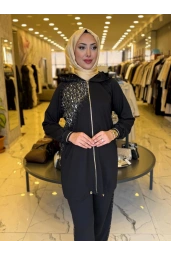 SOLİS-İKİLİ TAŞLI TAKIM SİYAH