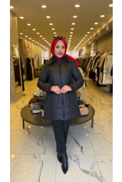 TRENÇ-ŞİŞME KABAN SİYAH