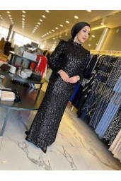 TUAY-PULPAYET ABİYE ELBİSE SİYAH