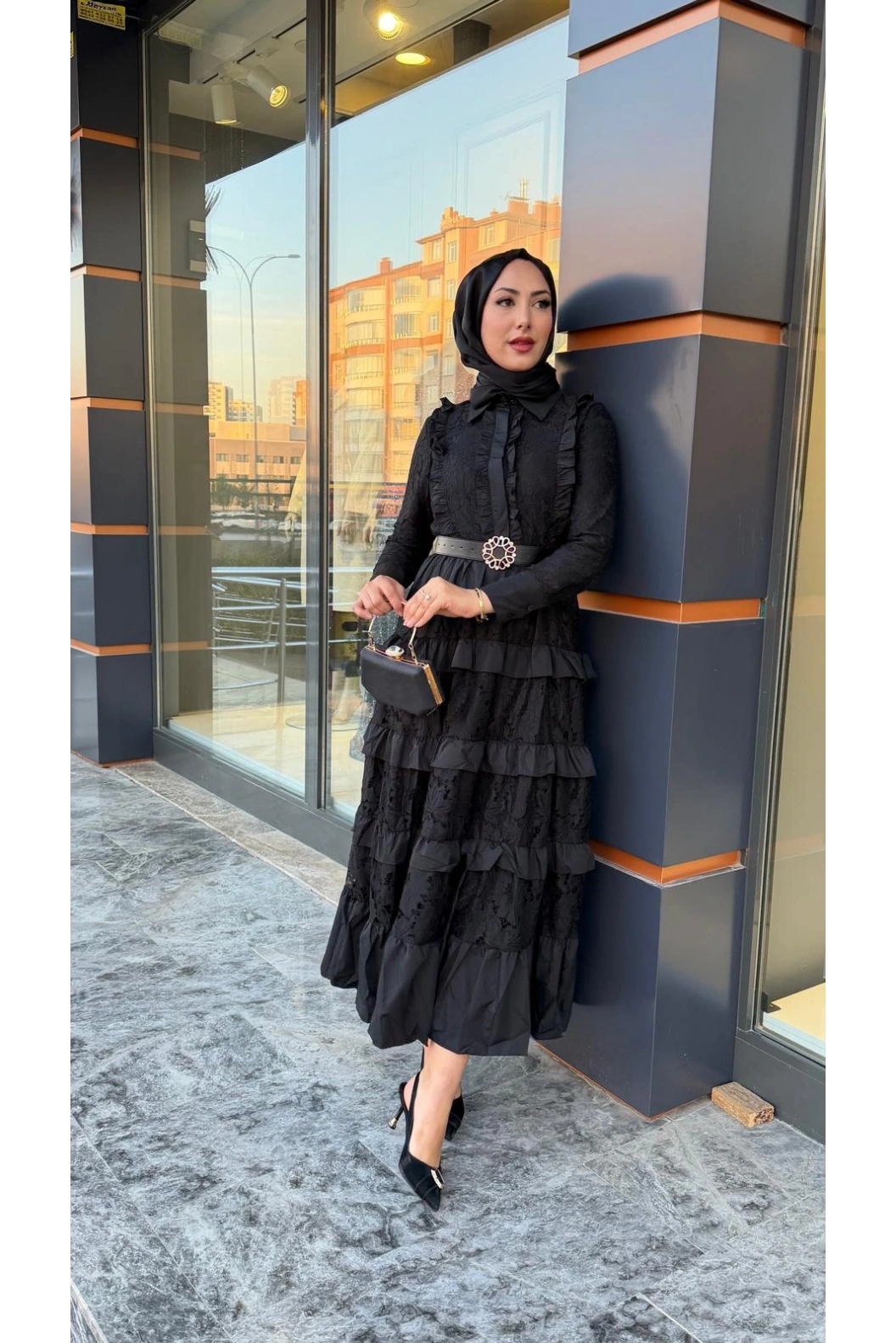 İTHAL-VALENTİNO ELBİSE SİYAH