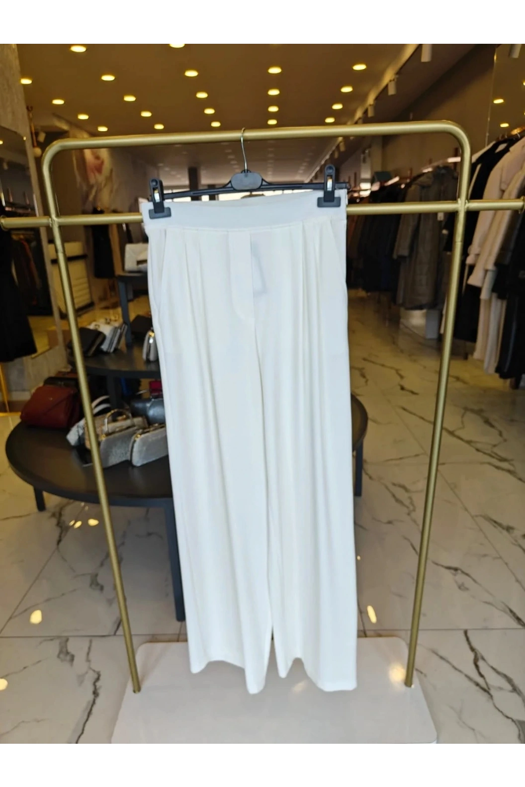 SENTEZ-İYON PİLELİ PANTOLON EKRU