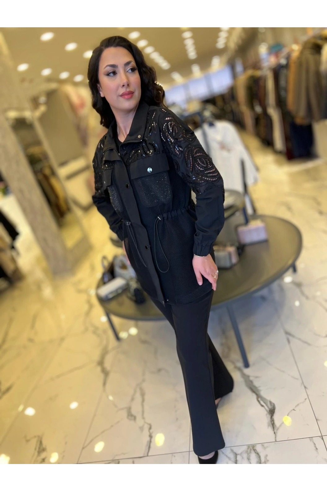 MY312-CEBİ TAŞLI CEKET SİYAH