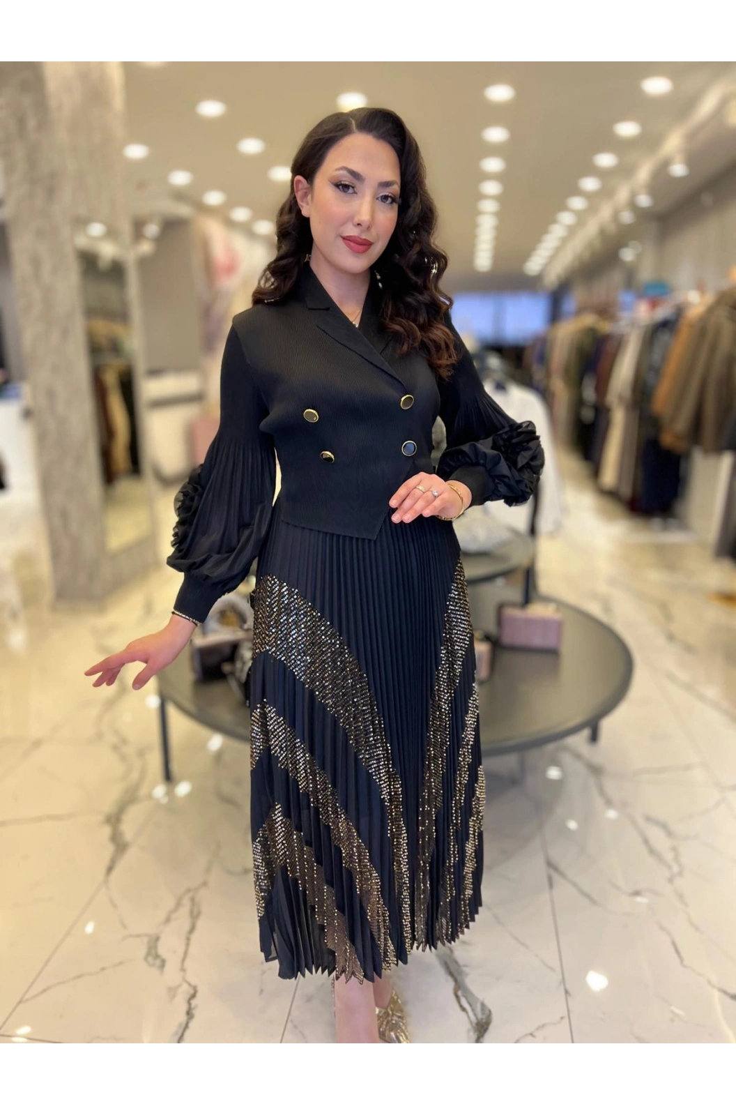 İTHAL-LUNİVA ELBİSE SİYAH