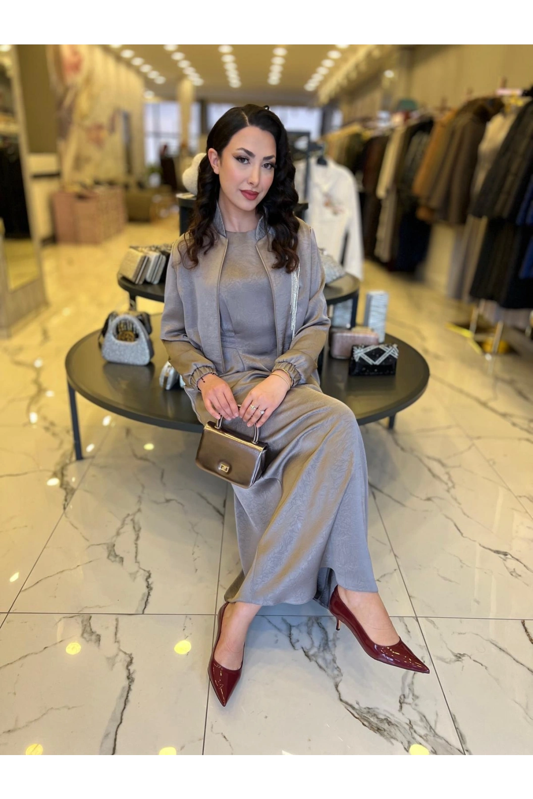 MATEKS-CEKETLİ ELBİSE VİZON