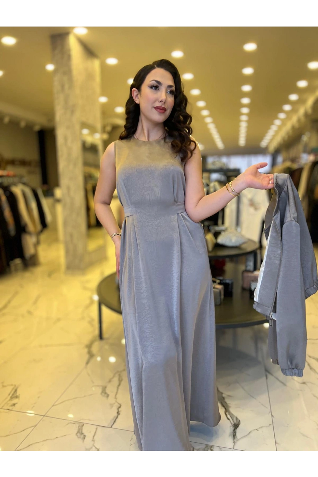 MATEKS-CEKETLİ ELBİSE VİZON