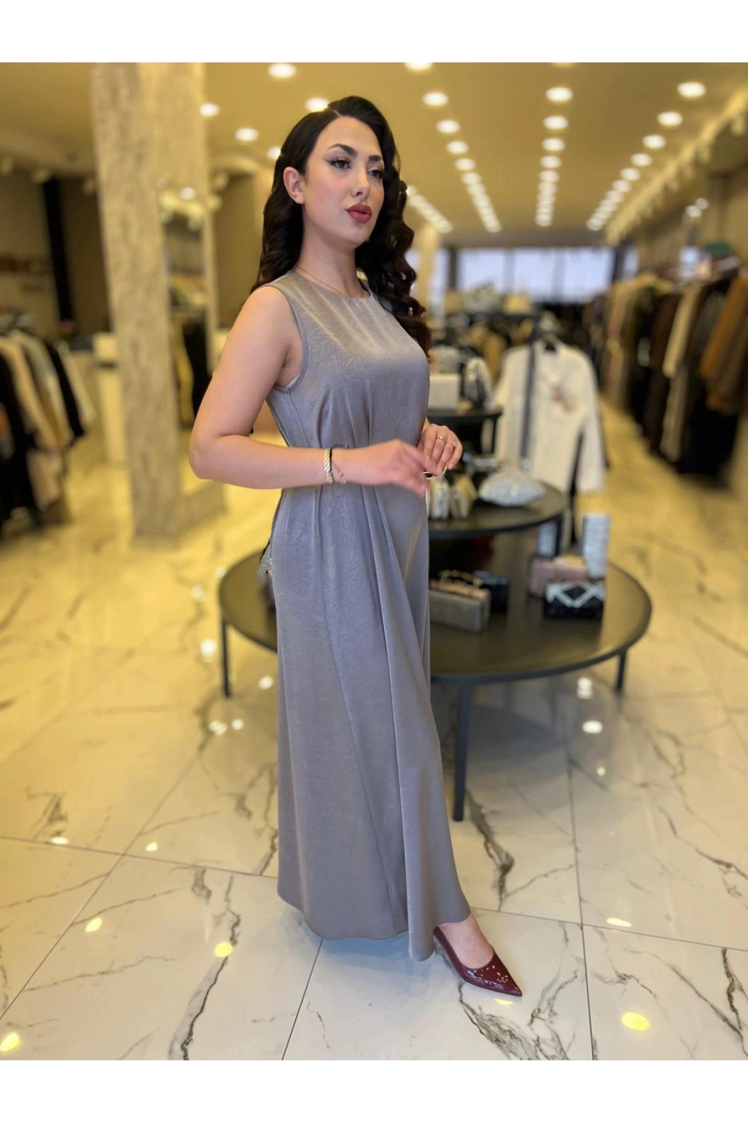 MATEKS-CEKETLİ ELBİSE VİZON