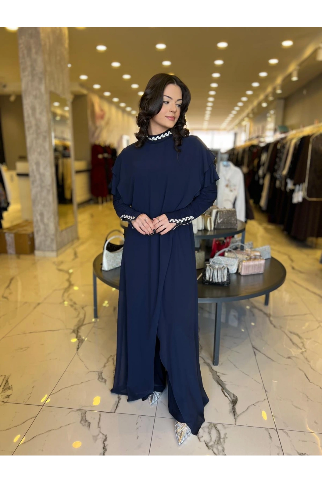 SOLİS-TAŞLI TULUM LACİVERT