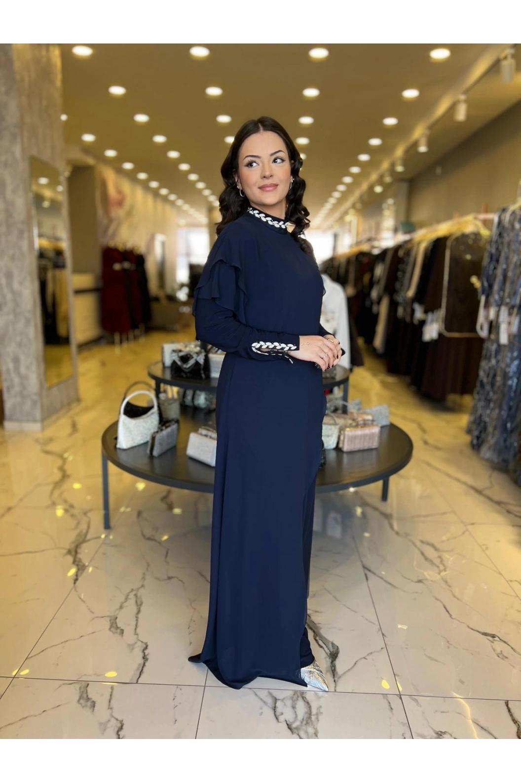 SOLİS-TAŞLI TULUM LACİVERT