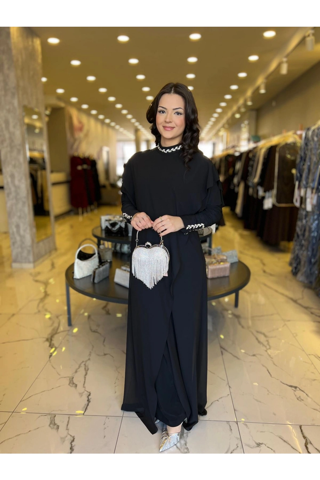 SOLİS-TAŞLI TULUM SİYAH