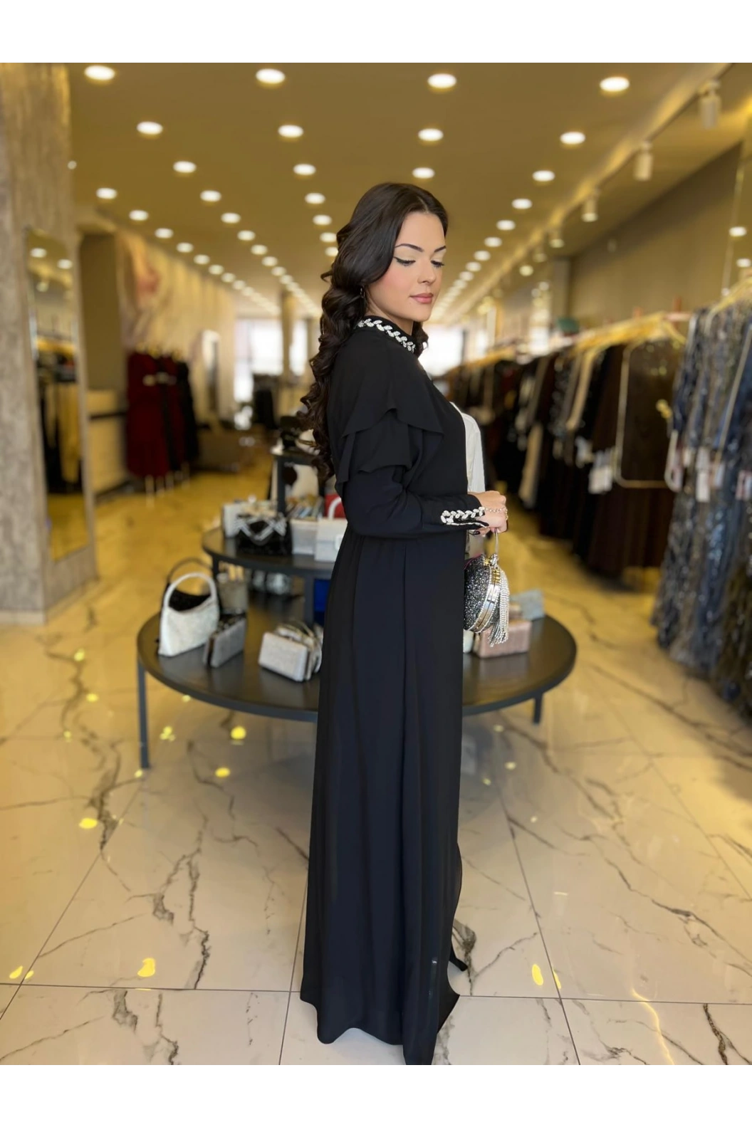 SOLİS-TAŞLI TULUM SİYAH