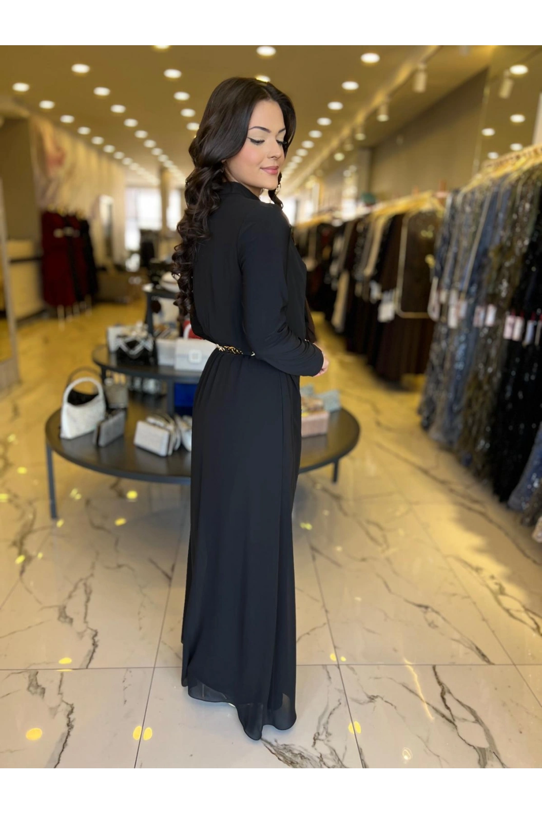 SOLİS-BELİ KEMERLİ TULUM SİYAH